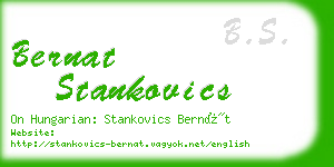 bernat stankovics business card